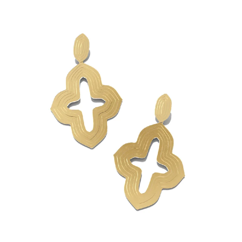 Kendra Scott Abbie Gold Metal Statement Earrings