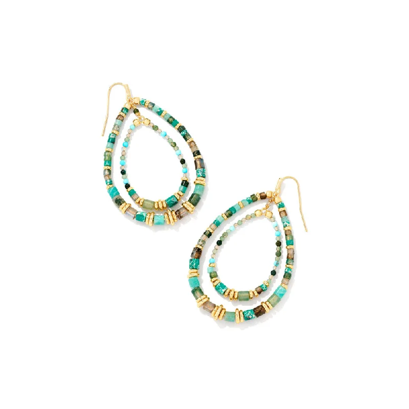 Kendra Scott Bree Open Blue Mix Frame Earrings