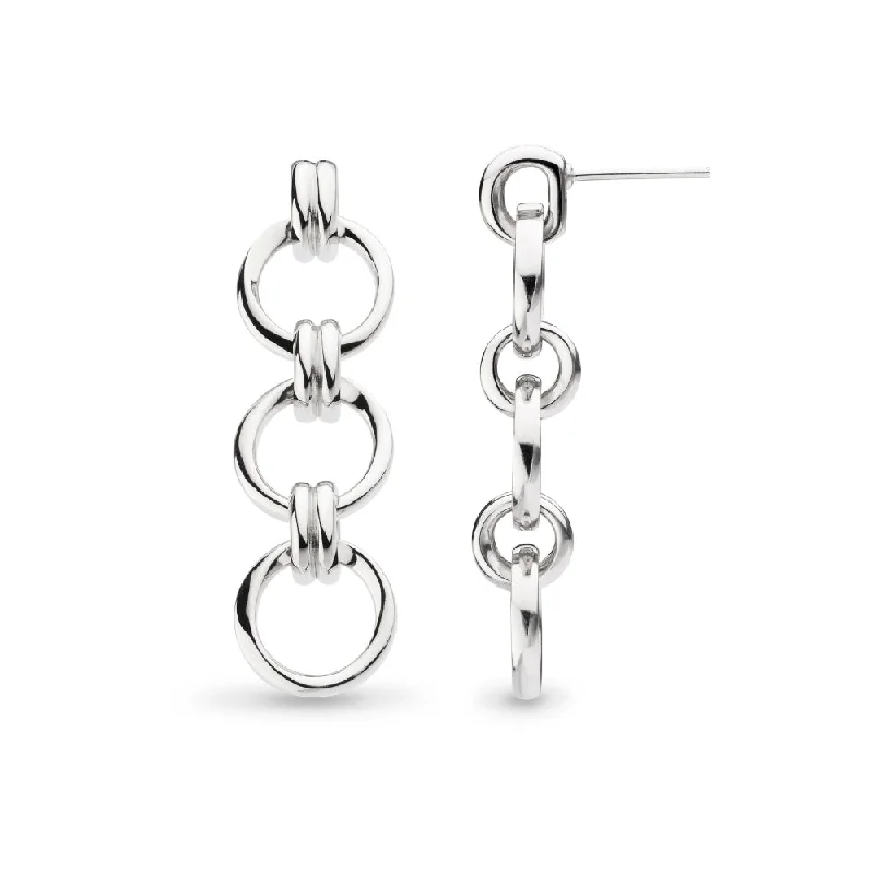 Kit Heath Bevel Unity Trio Stud Drop Earrings