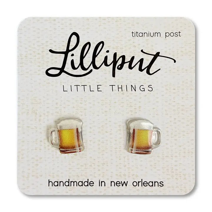 Lilliput Little Things Beer Mug Earrings