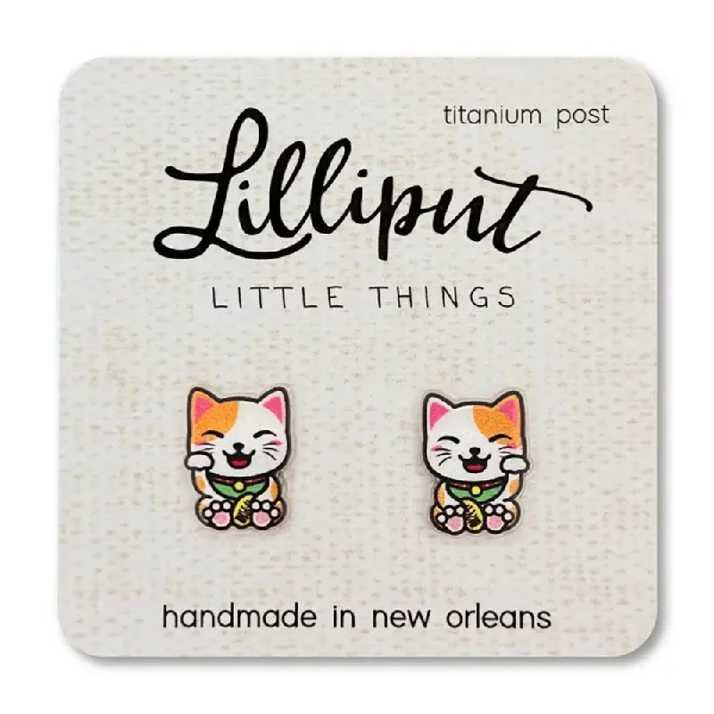 Lilliput Little Things Lucky Cat Earrings