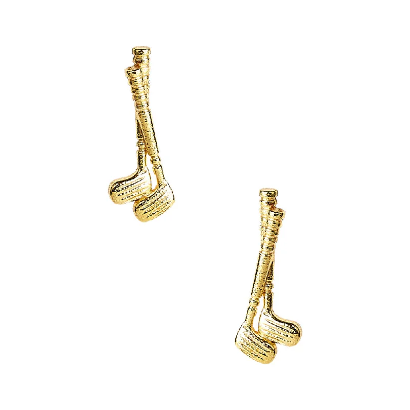 Lisi Lerch Gold Golf Stud Earrings