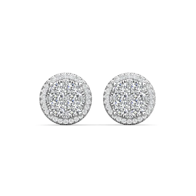 Martin Flyer 14k Diamond Cluster Halo Studs