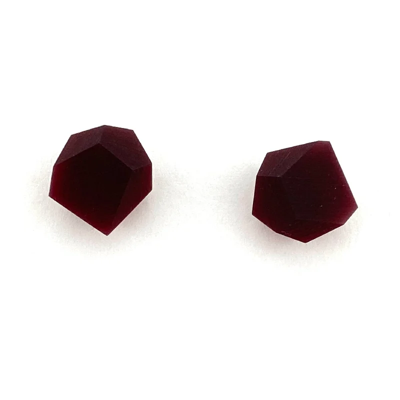 Small Deep Red Crystal Studs