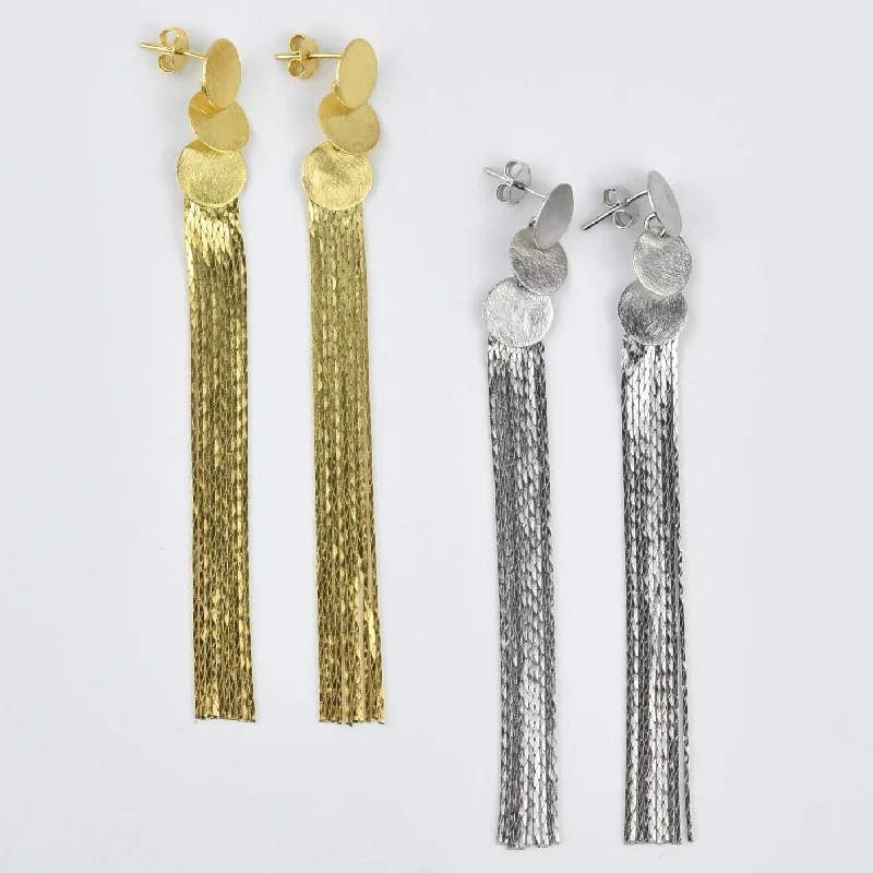 Metallic Tassel Earrings