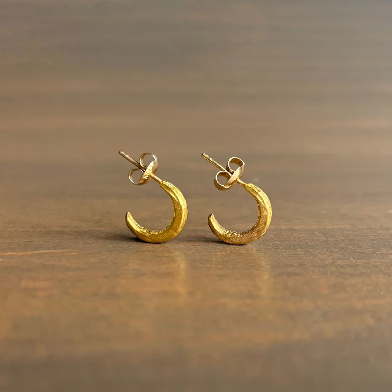 Mini Crescent Hoop Earrings