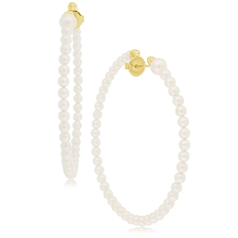 MIZUKI Sea of Beauty Large Akoya Pearl Hoops