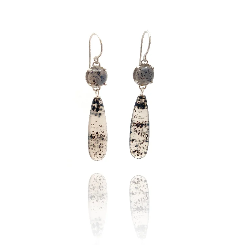 Montana Agate Teardrop Earrings