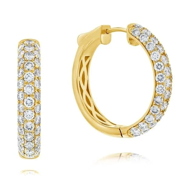 Pavé Diamond Hoop Earrings