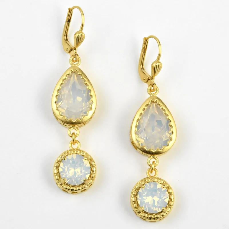 Pear-cut Crystal Drop Earrings