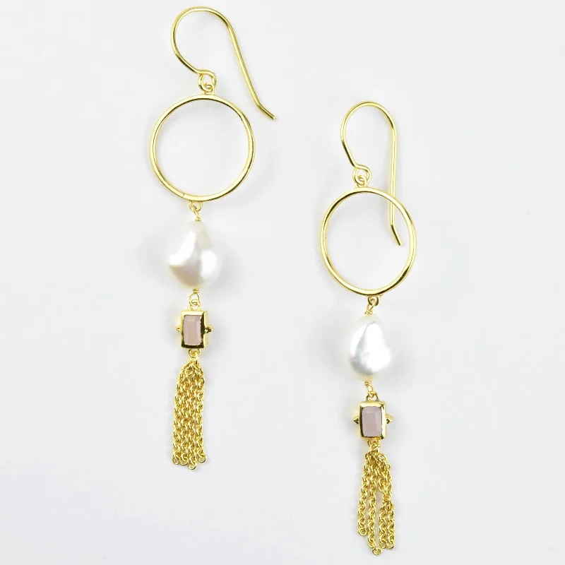 Pearl and Quartz Dangles