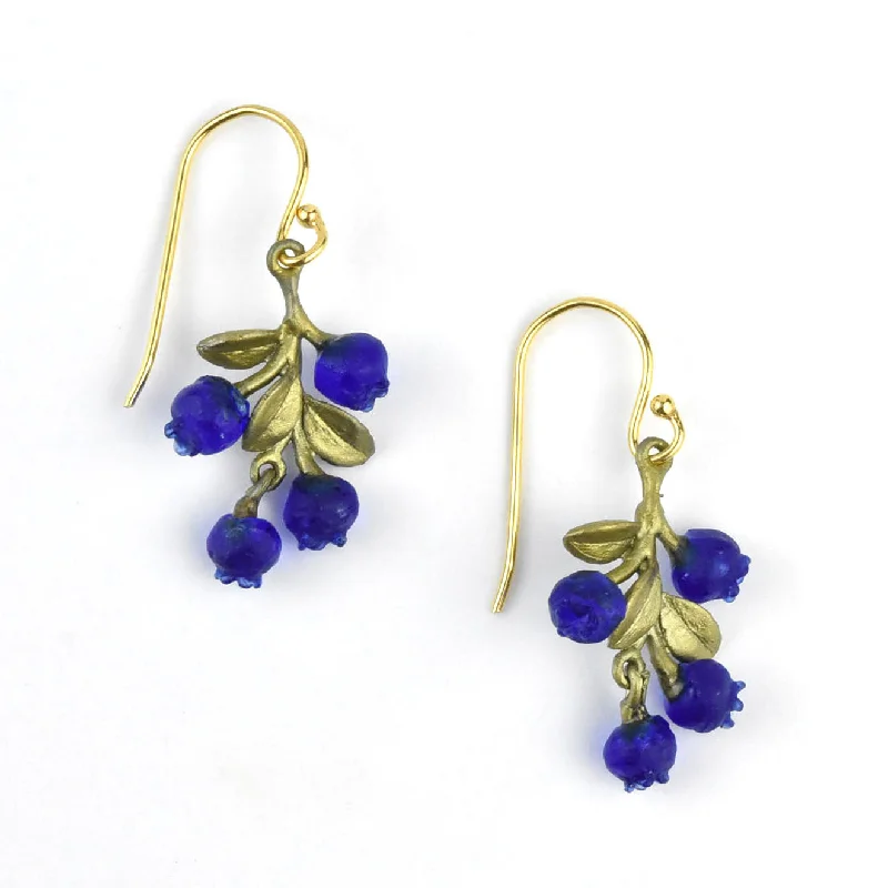 Petite Blueberry Drop Earrings