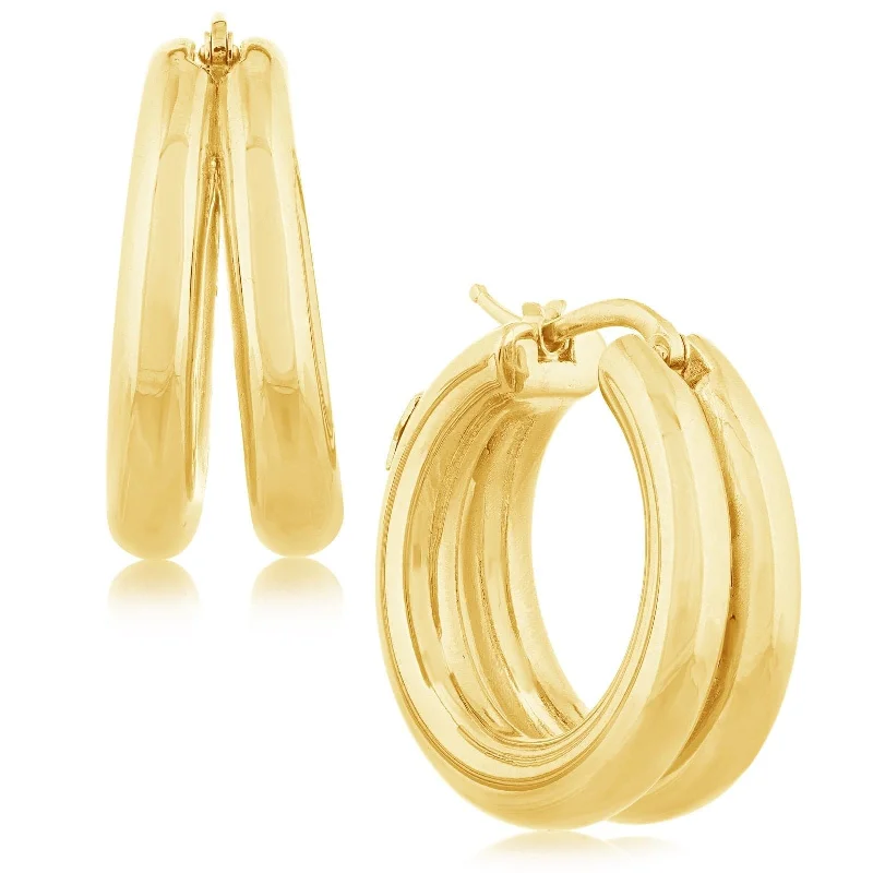 Round Double Hoop Earrings