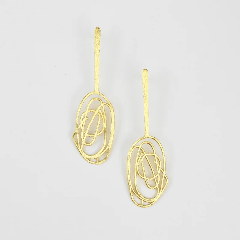 Scribble Drop Earrings