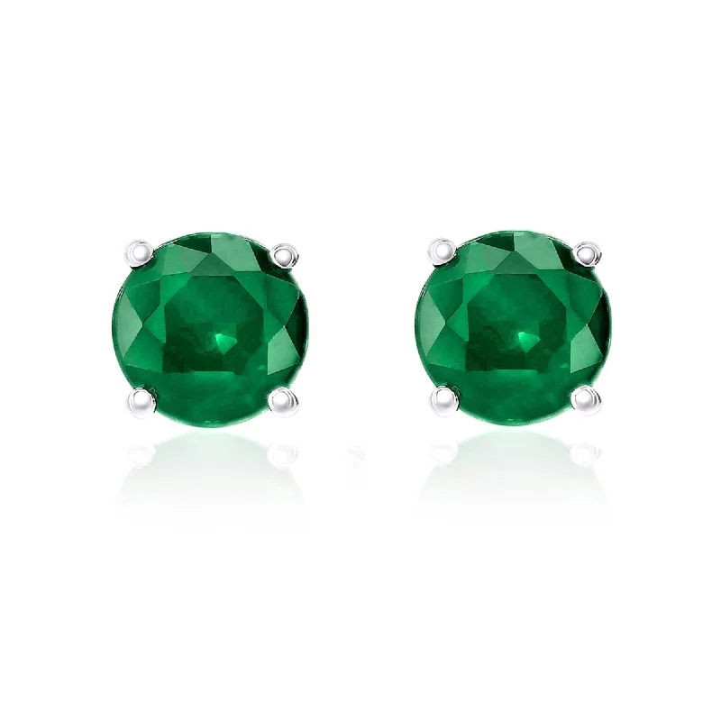 Smyth Jewelers 18k Gold Emerald Stud Earrings