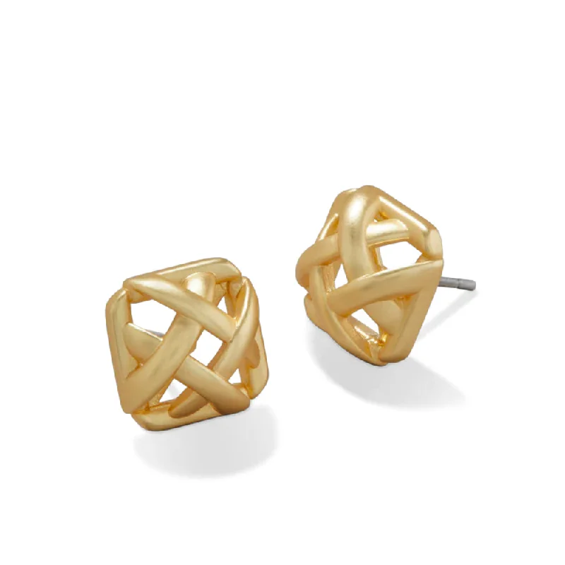 Spartina Cane Stud Earrings Gold