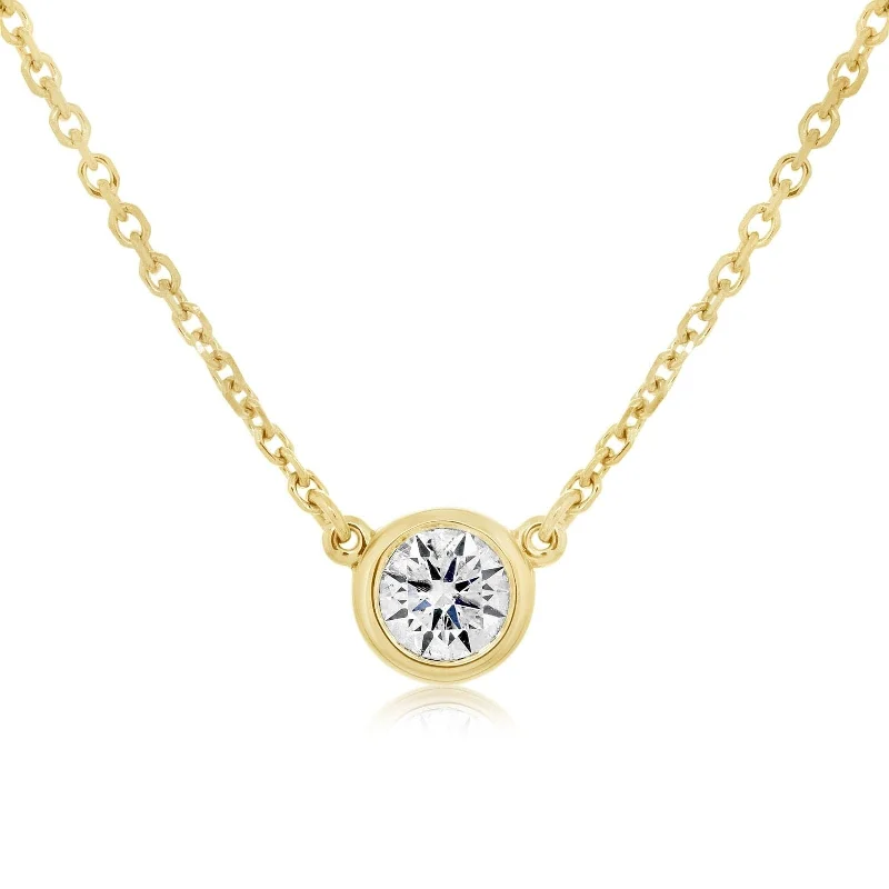 1/4 Carat Bezel Diamond Solitaire Pendant