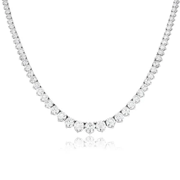 10 Carat Graduated Diamond Riviera Necklace