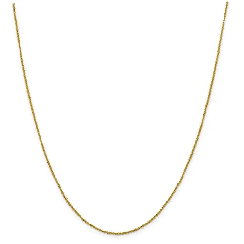 14K 18 Inch 1mm Sparkle Singapore Chain