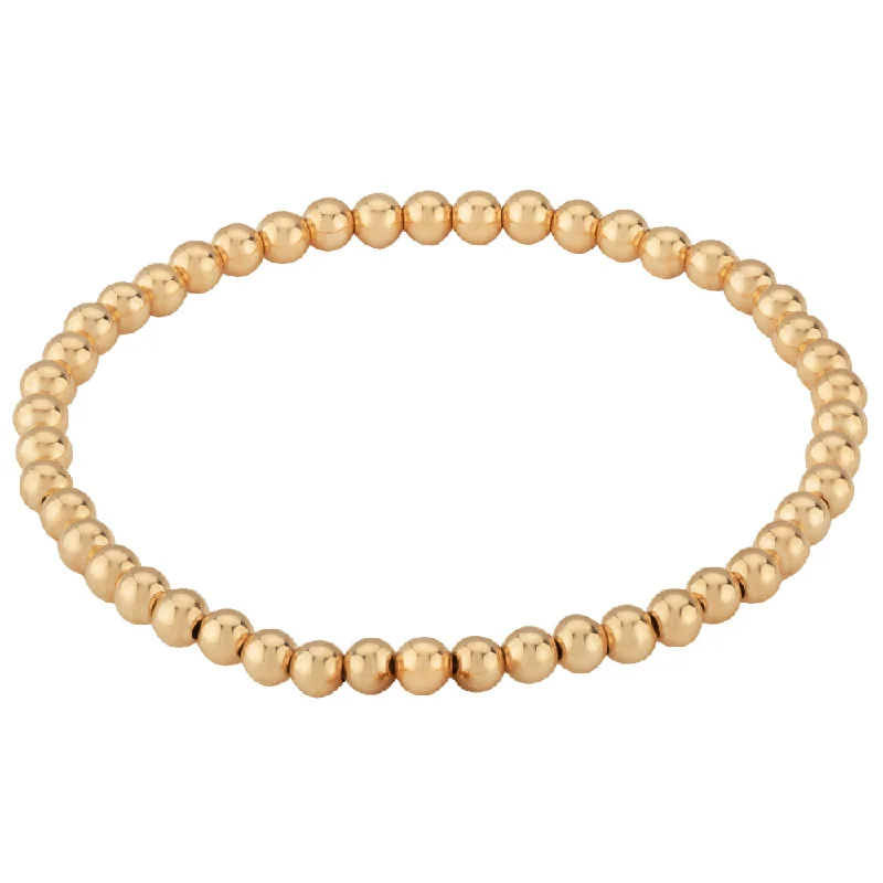 14k Gold 4mm Bead Bracelet