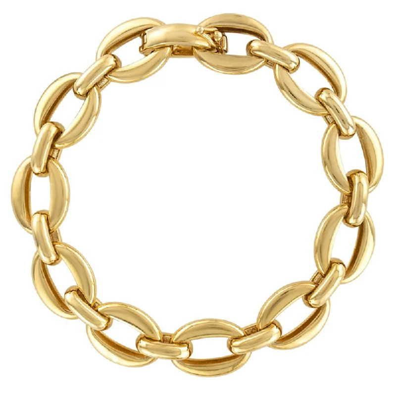 14k Gold Oval Links Bracelet