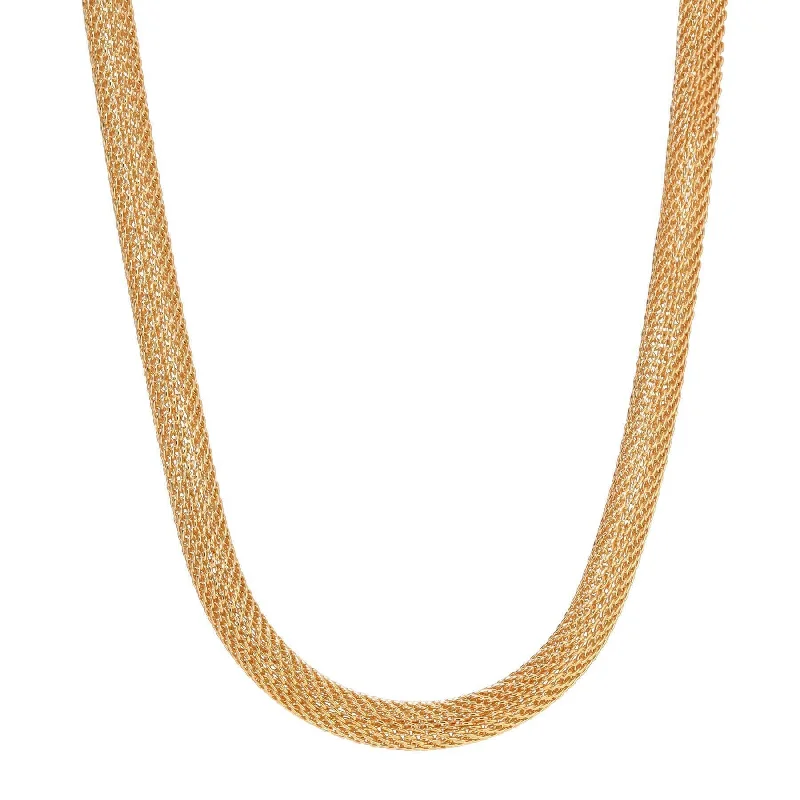 1928 Jewelry 8mm Round Mesh Tube Chain Necklace 16"