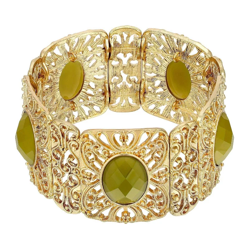 Gold Tone and Green