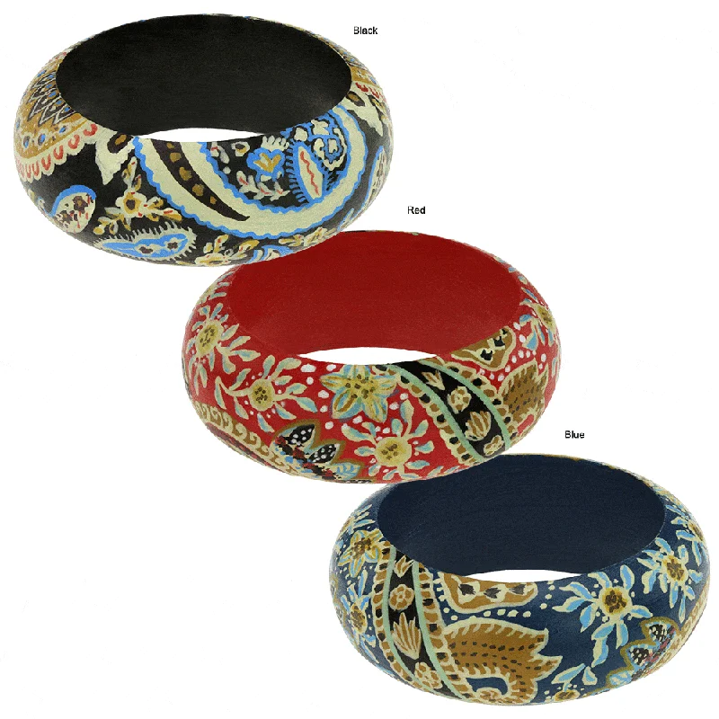 Painted Paisley Bangle