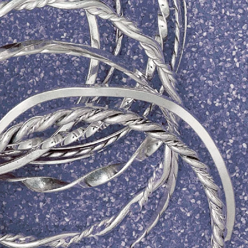 Assorted Silver-Plated Bangle