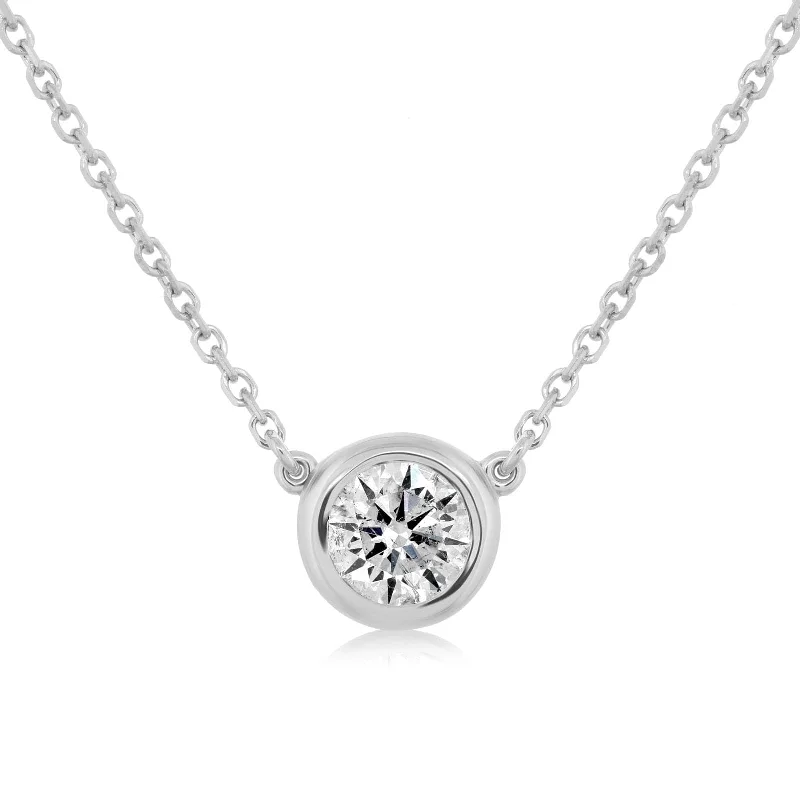 Bezel Diamond Solitaire Pendant