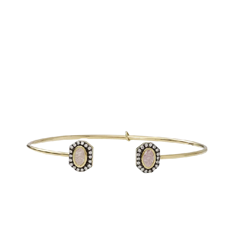 Bezel Set Pink Diamond Bangle