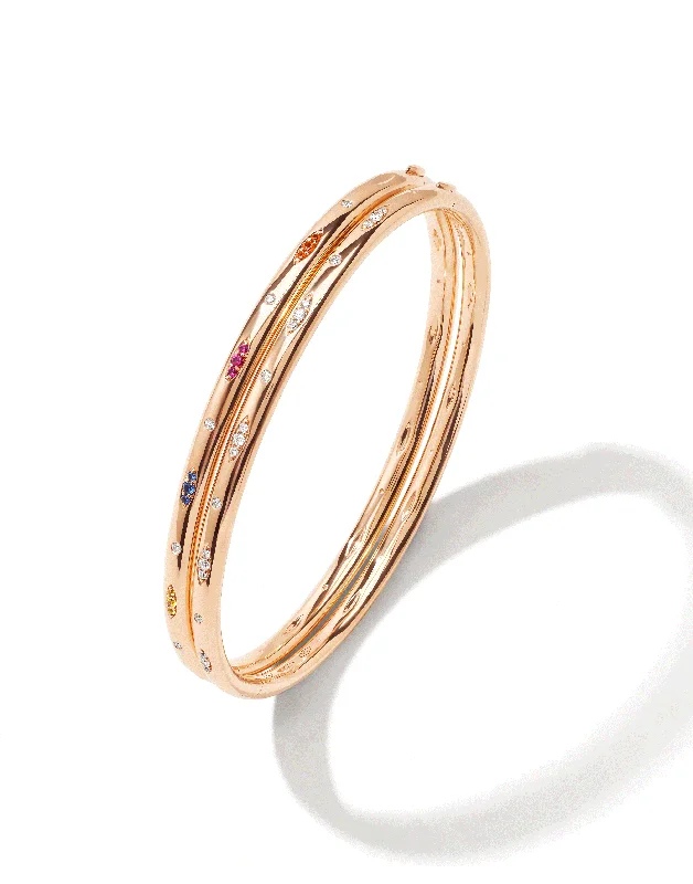 Candy Pave Gypsy Bangle - Rose Gold