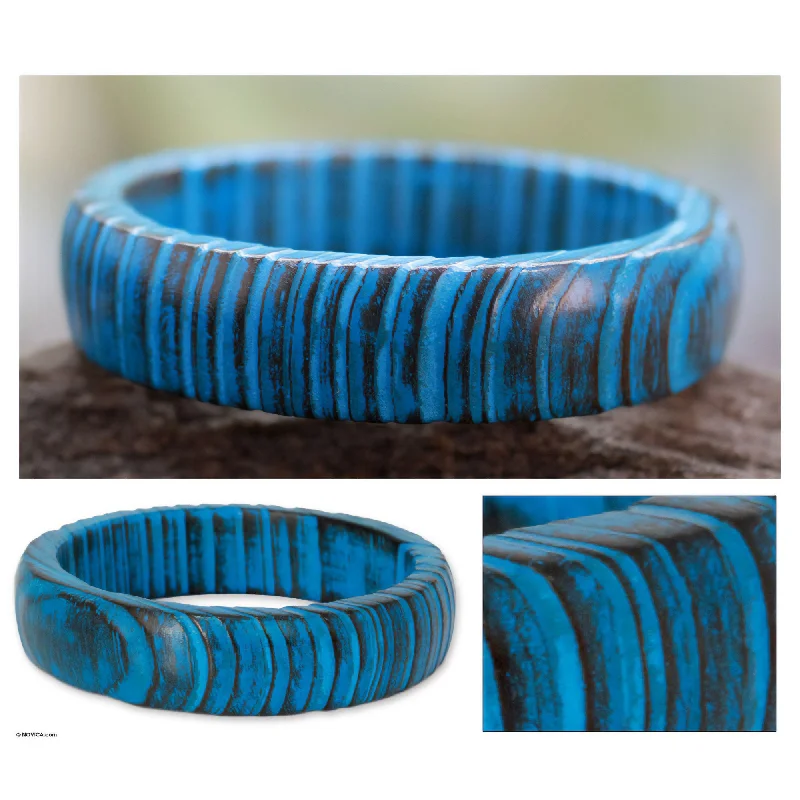 Delhi Skies Wood Bangle Bracelet