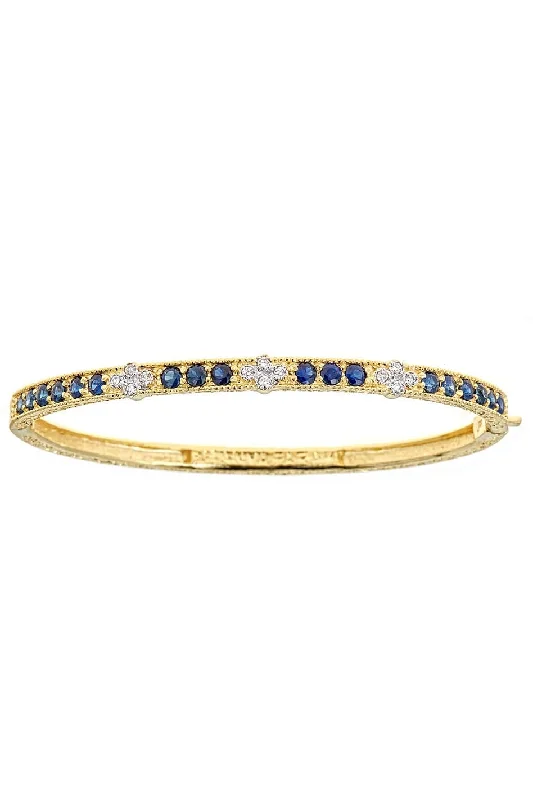 Diamond and Blue Sapphire Bangle