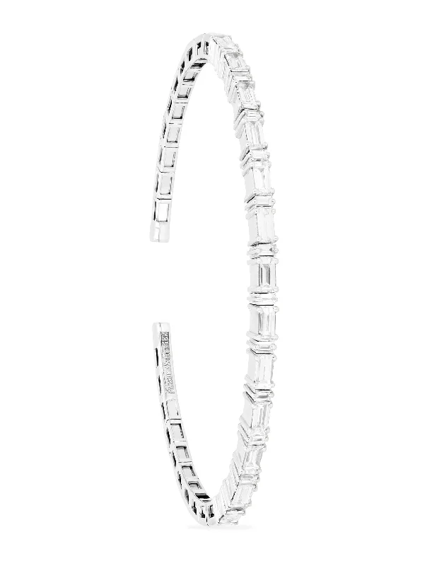 Diamond Baguette Horizontal Bangle