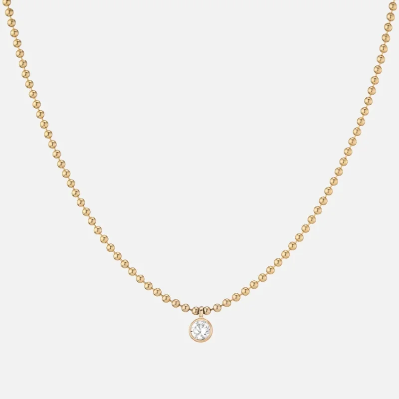 Diamond Ball Chain Necklace