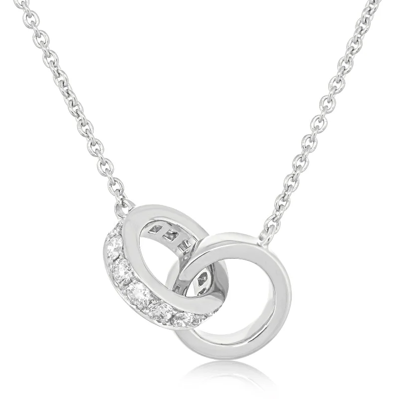 Diamond Circle Link Necklace