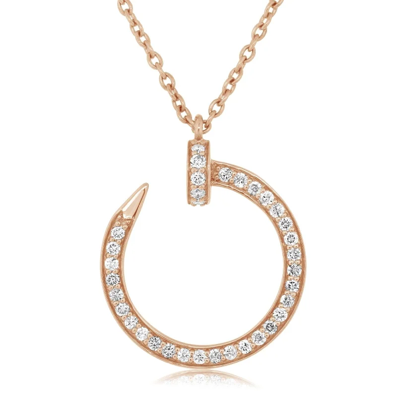 Diamond Circle Nail Pendant