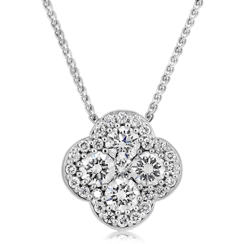 Diamond Flower Pendant