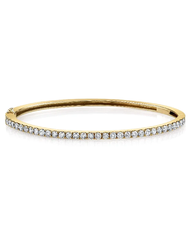 Diamond Half Single Line Bangle