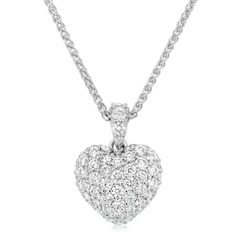 Diamond Pave Heart Pendant