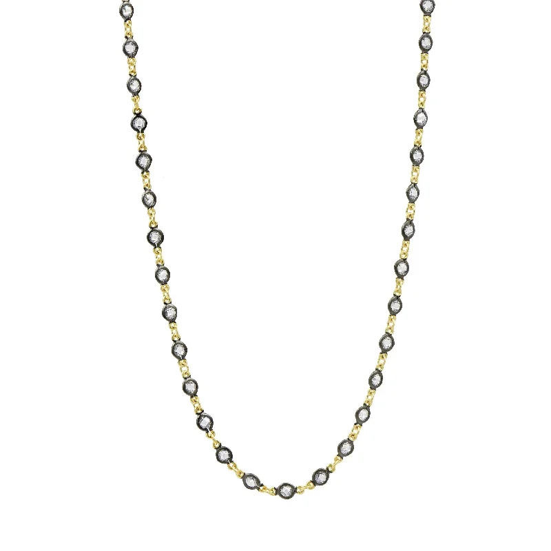 Faceted Stones Wrap Chain Necklace