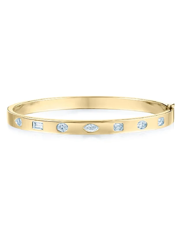 Fancy Shape Diamond Stack Bangle