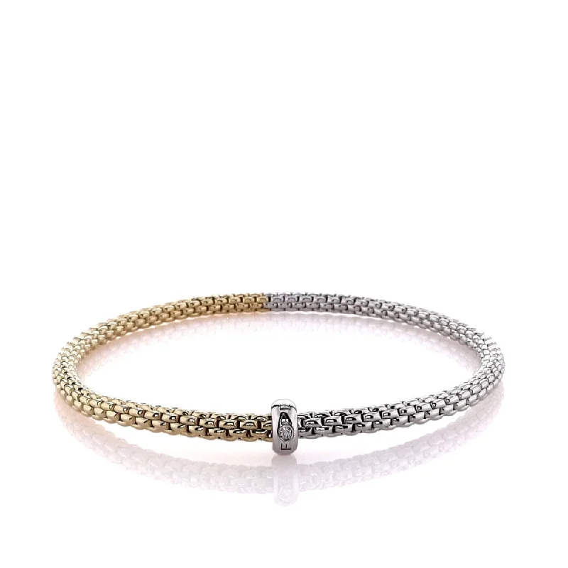 Fope 18k Two-Tone Prima Flex'it Mesh Bracelet - Medium