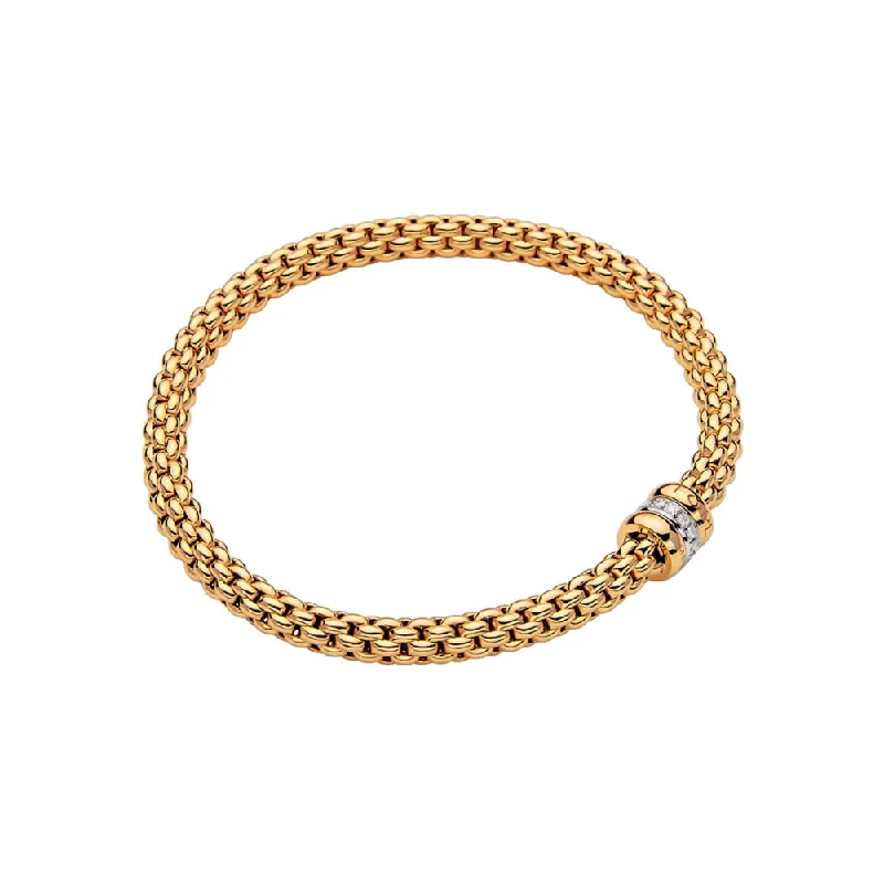 Fope 18k Two-tone Solo Flex'it Rondel Bracelet