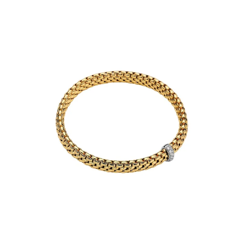 Fope 18k Vendome Flexible Bracelet with Diamonds