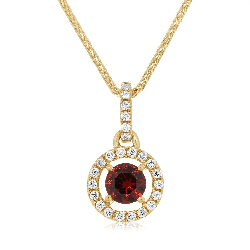 Garnet & Diamond Necklace