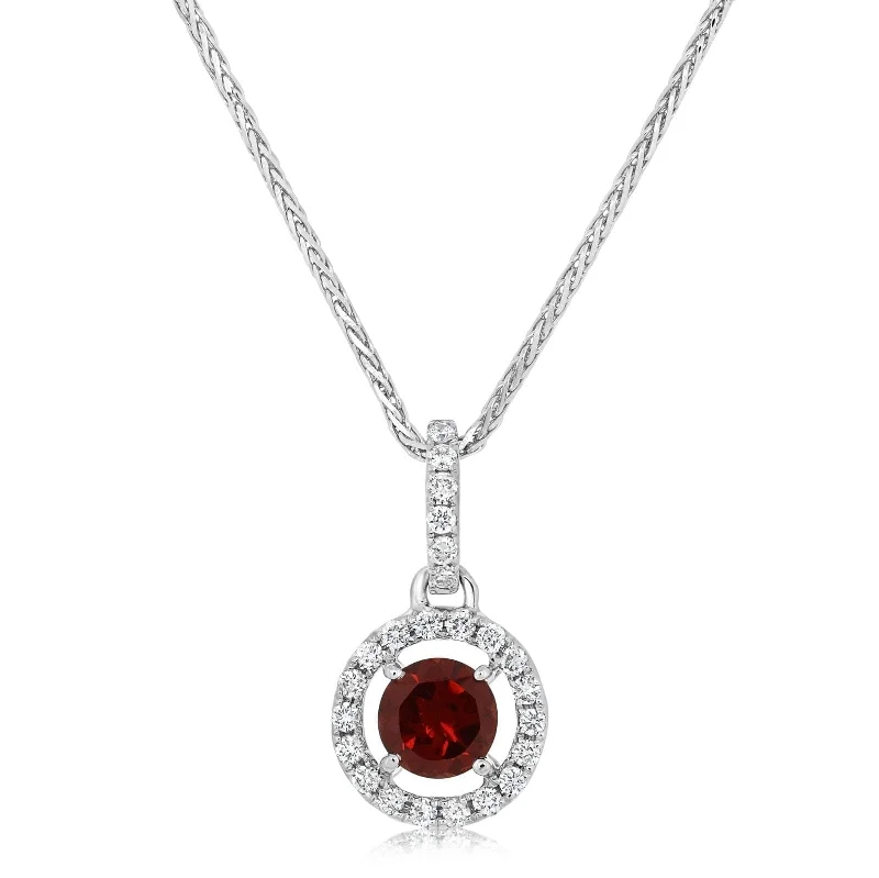 Garnet & Diamond Necklace