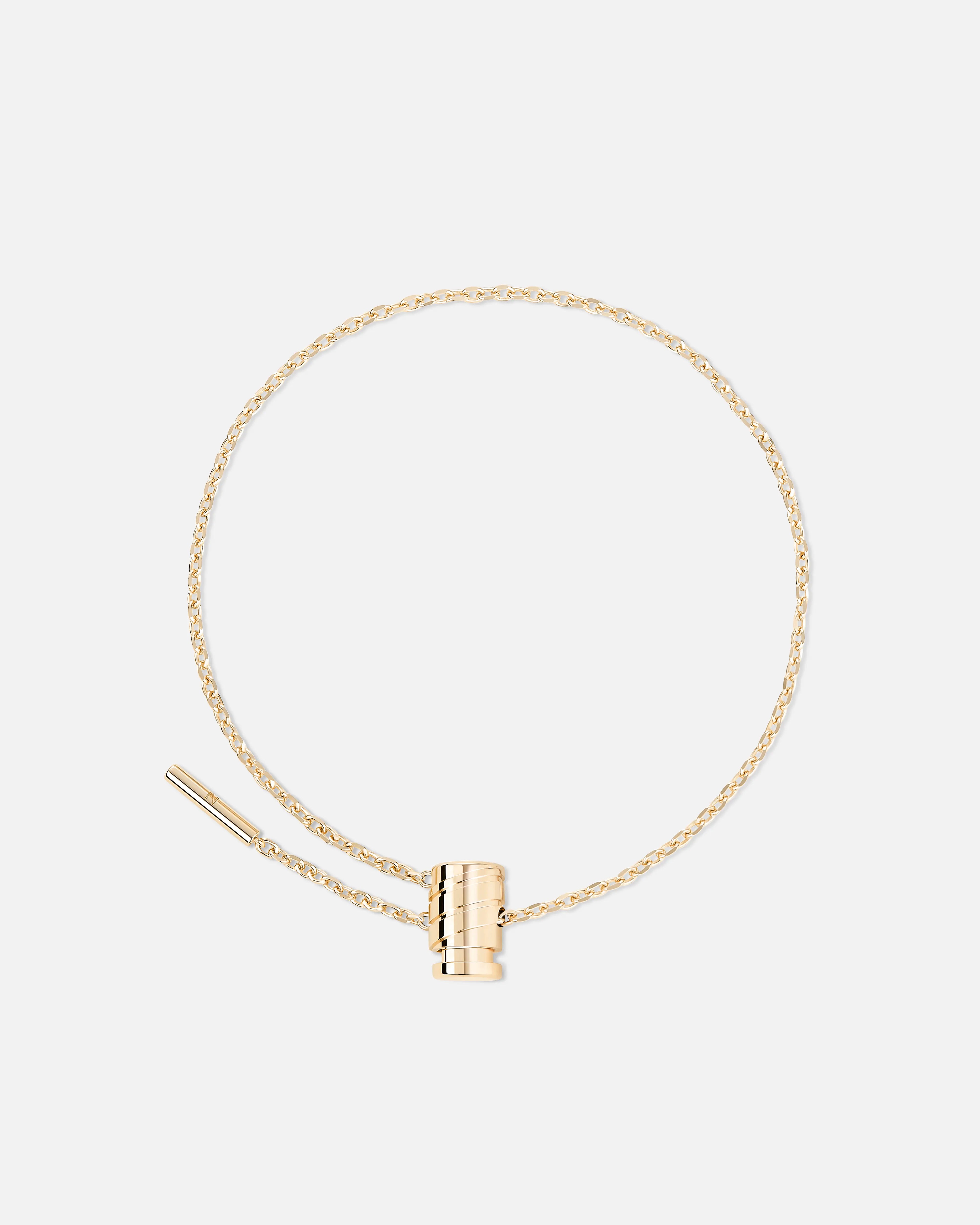 Gold Mini Latch Bracelet in Yellow Gold