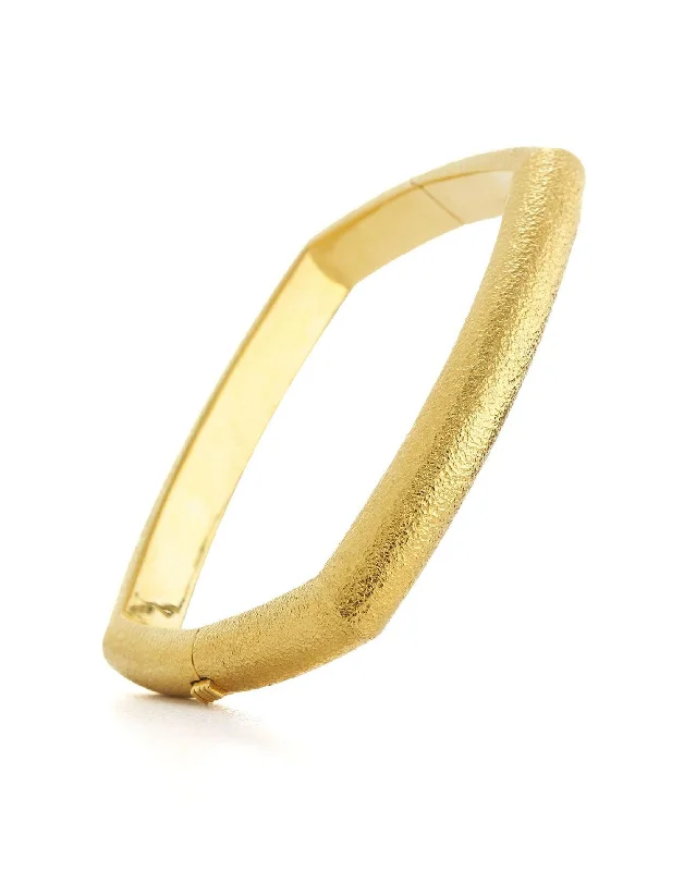 Hammered Gold Quad Bangle